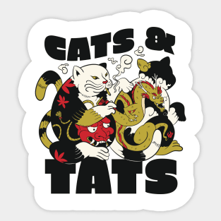 Cats And Tats P R t shirt Sticker